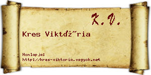 Kres Viktória névjegykártya